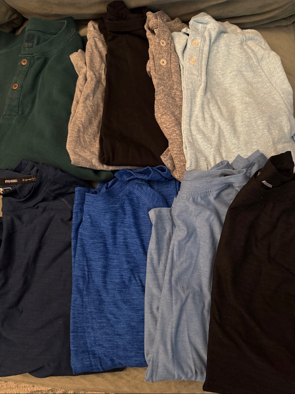 Bundle of 9 long sleeve tshirts Boys Size 10/12